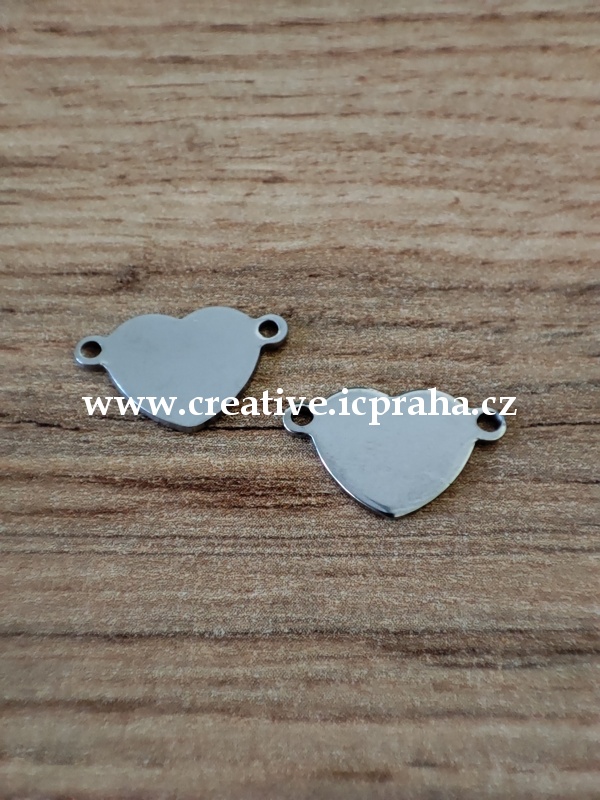 spoj.díl Srdce 10x15,5x1mm ocel 201
